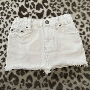 77kids Denim Jean Skirt with Shorts in White Size 2 Girls